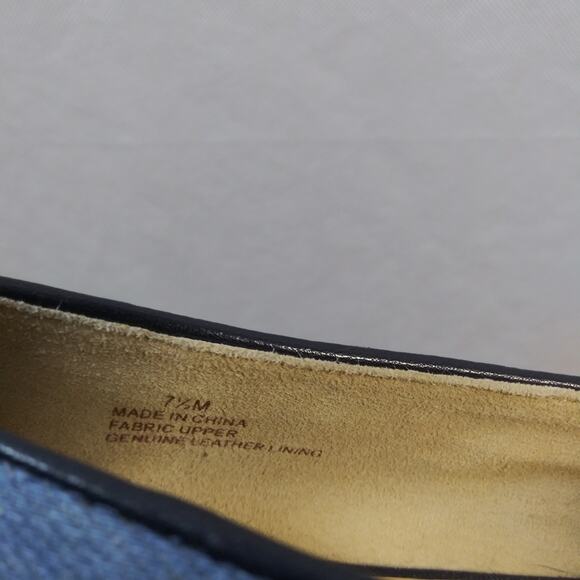 Talbots Ryan Denim Quilted Loafers Size 7.5 - Picture 8 of 10